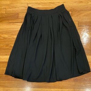 Shein | Black Pleated Midi Skirt